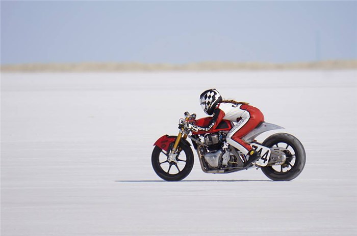 Modified Royal Enfield 650 breaks speed record